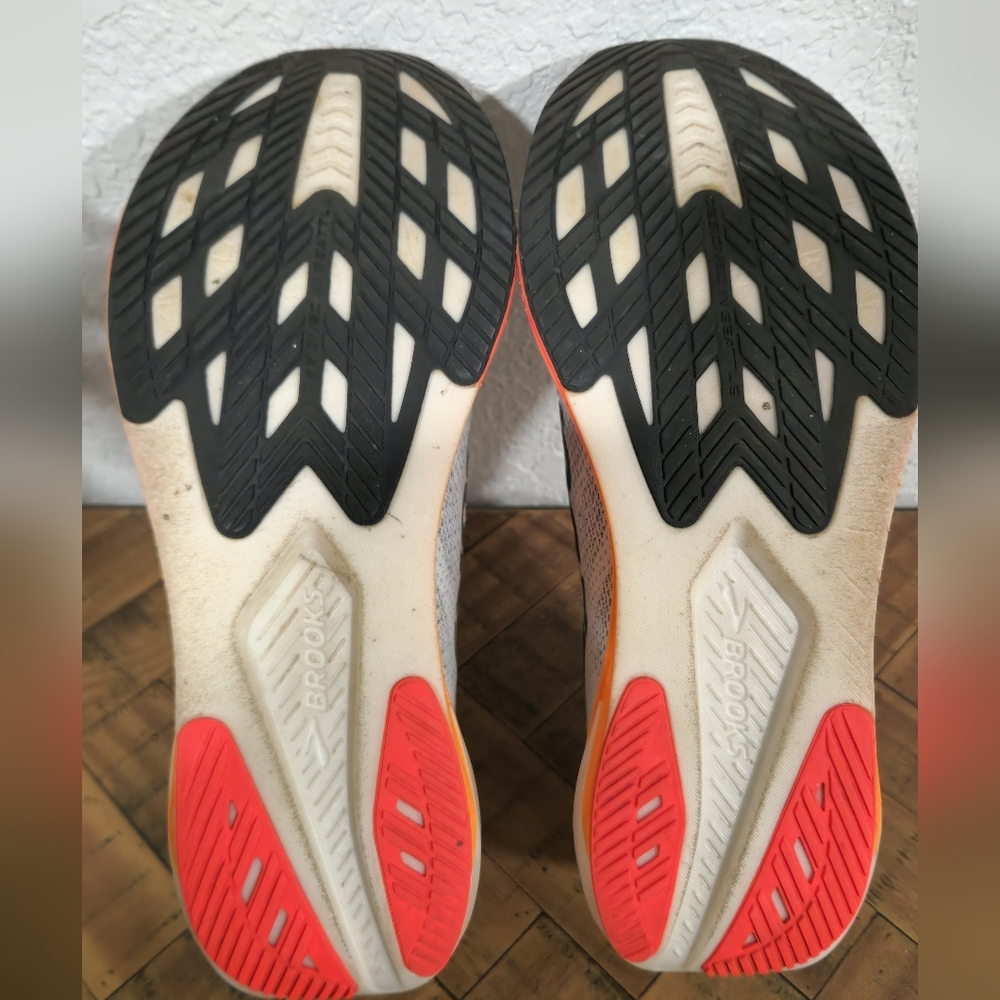 Brooks Men's Running Shoes - White and Orange - Picture 8 of 10